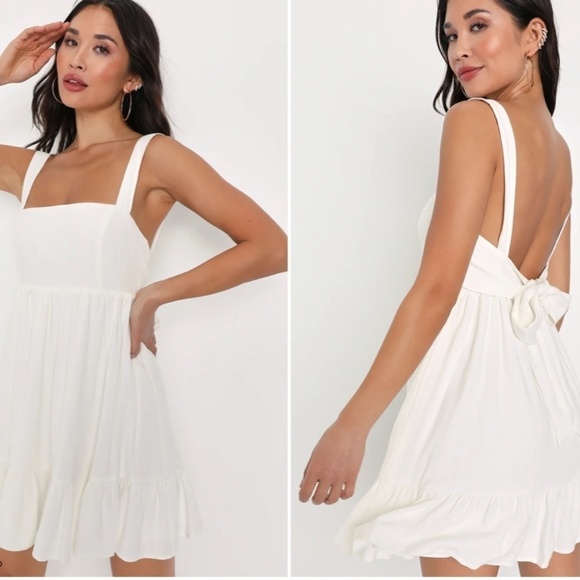 LULU's Bachelorette Engagement Bridal Shower Honeymoon Casual Mini Dress NWOT - Picture 4 of 6